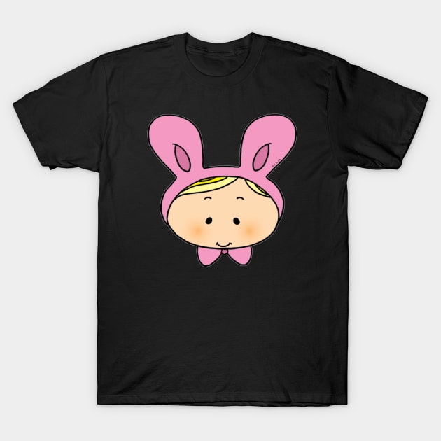 cute pink baby bunny hat T-Shirt by cartoonygifts